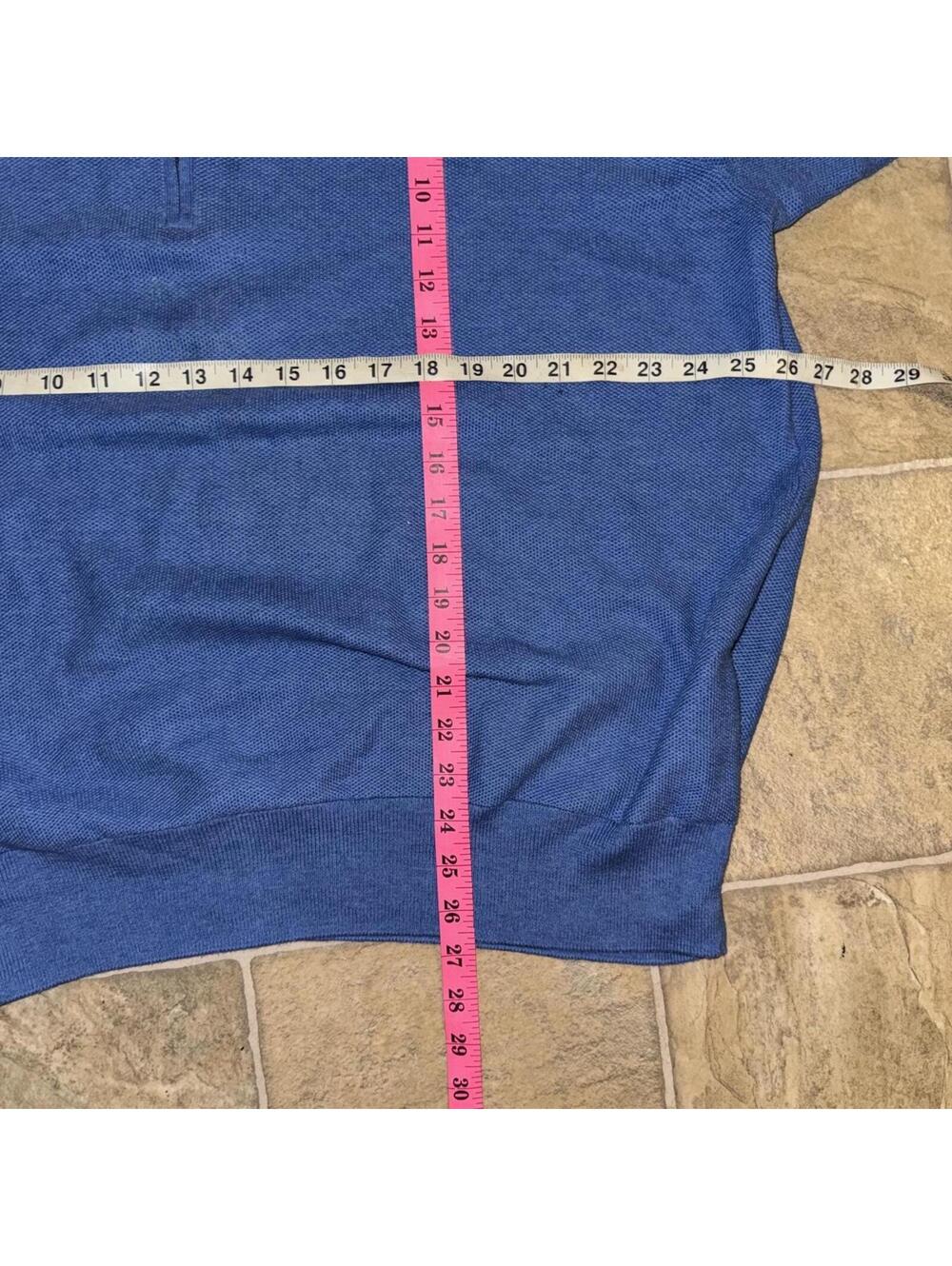 Polo Ralph Lauren Pima cotton double blue quarter zip sweatshirt - Size 2xl XXL - Picture 5 of 5